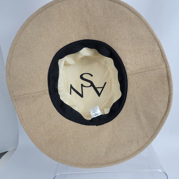 ASN Womens Harper Wide Brim Floppy Hat‎ Tan Felt Braid Boho Bohemian main image 4